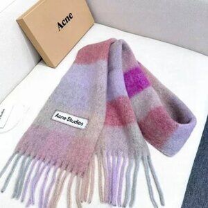 Acne Studios Pink and Purple Wool Scarf